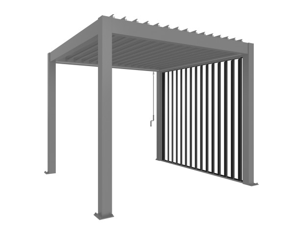 Lamellenseitenwand 4 m dunkelgrau zu Biohort Pergola - bowi.ch