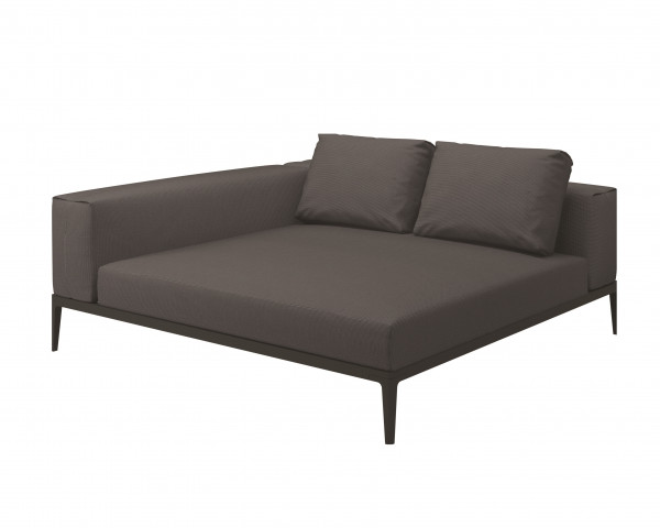 Garten Lounge Grid Gloster Chilleinheit links meteor anthracite - bowi.ch