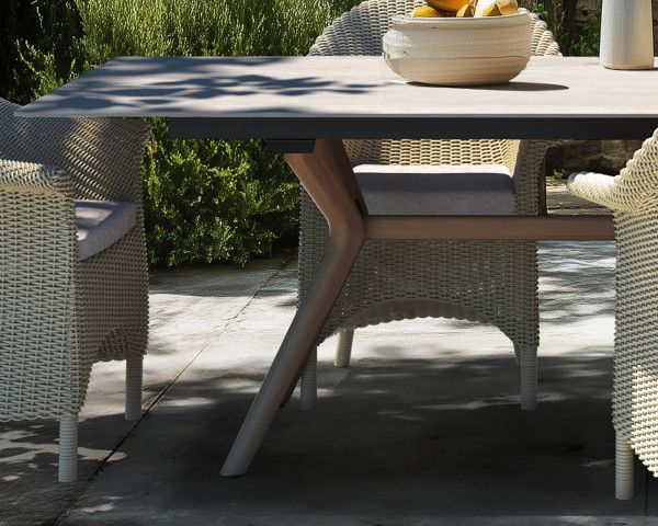 Gartentisch ATLAS REH 240 x 95 cm Adia / Teakholz - bowi.ch